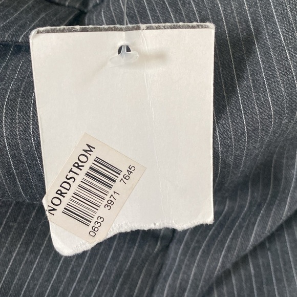 NWT. Hinge Trouser. Wide Leg Hi Rise. Size 4. Gray Stripe Button/Zip w/Belt - Picture 5 of 15